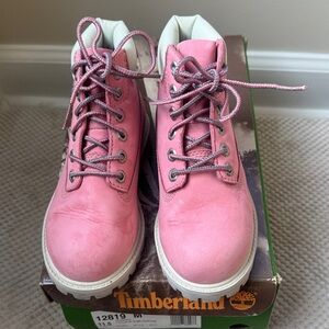Timberland Women's Pink Combat Boots